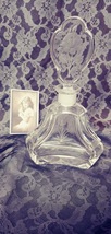 Art Deco Look West German Perfume/Cologne Bottle With Etched Floral design image 4