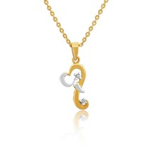 Cubic Zirconia Gold plated Ganesh Ji Pendant with chain for Men &amp; Women - £33.24 GBP