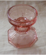 Vintage Pink EAPG Glass Candle Holder Single - $37.41
