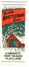 Greater Brattleboro Vermont Tourism Booklet 1940&#39;s - £11.71 GBP