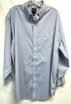 Jos A Bank Traveler Baby Blue Button Front 100% Cotton Long Sleeved Shir... - $23.73