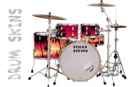Drum Wrap Percussion Shell Cover Bass Kick Snare Tom DIY-California Suns... - $22.76+