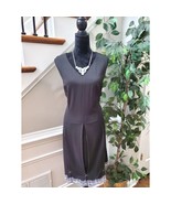 Talbots Women&#39;s Black Rayon V-Neck Sleeveless Casual Knee Length Dress S... - $1,650.23 MXN