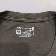 Carhartt K87 OLV Loose Fit Men's Olive Heavyweight Short-Sleeve T-Shirt 2XL Tall image 3