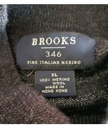 Brooks Brothers 346 Merino Wool Sweater Men&#39;s XL Navy Blue Mock Neck - $26.68