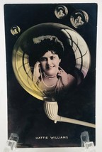 1900&#39;s RPPC Rotograph Hattie Williams Soap Bubble Pipe Postcard BB15 Series  - £14.59 GBP