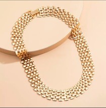 Collar de cadena gruesa cubana exagerada para mujer, collar de Metal de hierro - £18.09 GBP