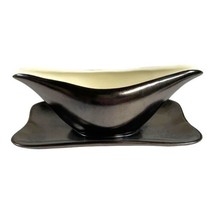 VINTAGE RED WING Lotus Matching GRAVY BOAT WITH Under Tray Bronze C 1947 - $56.09