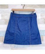 LOFT Denim Shift Skirt Blue Dark Indigo Wash High Waist Stretch Womens 29 - $22.76