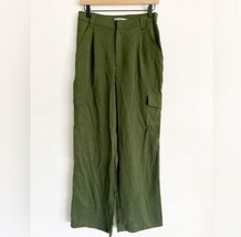 REFORMATION Jackson Straight-leg Cargo Pant in fern dark green size 6 Wo... - £56.97 GBP