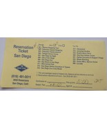 Vintage Gray Line Reservation Ticket San Diego  - $37.60 MXN