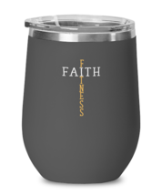 Wine Glass Tumbler Stainless Steel Funny Faith Fitness Cross  - £25.91 GBP