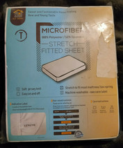 Twin Black Microfiber Stretch Fitted Sheet, NEW IN PACKAGE - $27.03 CAD