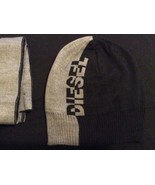 DIESEL Two-Piece Logo Beanie &amp; Scarf Set Retail $98 - £55.91 GBP