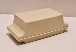 Vintage Tupperware Almond Double Stick Butter / Cream Cheese Keeper Dish Lid - £10.25 GBP