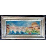 Old Vintage European Art Pottery Tile Wall Plaque Painting Landscape Woo... - $3,032.04 MXN