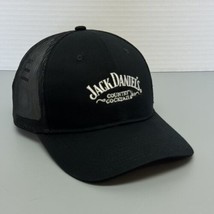 Jack Daniels Country Cocktails Mesh Snapback Hat Embroidered Black Ball Cap - £15.55 GBP