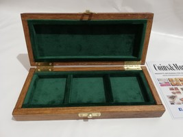 Box Pouch for Coins 3 Seater 1 31/32x1 31/32in in Green Velvet Made a Hand - £36.01 GBP+