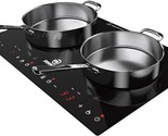 Induction Cooktop, 120V 2 Burners Electric Stove With Smooth Surface Tou... - $294.99