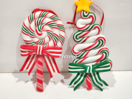 Christmas Grinch Gingerbread Peppermint Lollipop Candy Ornaments Decor 5.5&quot; - £13.36 GBP