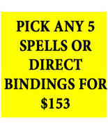 SPELL &amp; DIRECT BINDINGS WORKS ONLY ( NO JEWELRY) PICK 5 FOR $153  OFFERS... - $694.24 CAD