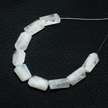 Natural Rainbow Moonstone Faceted Nugget Beads Loose Gemstone 22.50cts 9pcs - £6.69 GBP