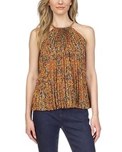 Michael Michael Kors Women&#39;s Paisley Pleated Chain Top, Regular &amp; Petite... - $45.26