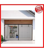 Retractable Magnetic Garage Door Screen 9x7 Ft - Easy Install &amp; Ventilated - $734.03 MXN