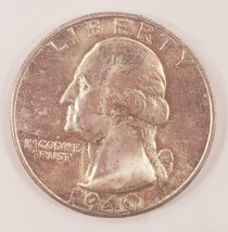 1940-S 25C Washington Quarts En Choix Bu État, Original Bu, Léger Tonifiant - $57.72