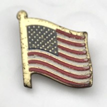 USA Flag Metal Vintage Pin Small Enamel United States Of America - £7.81 GBP