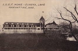 I.O.O.F. Home Eureka Lake Manattan Kansas KS 1910 Postcard B11 - £2.36 GBP