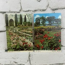 Vintage Postcard Lot Of 2 Flower Gardens Como Conservatory Rose Gardens ... - £6.50 GBP