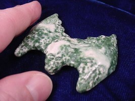 (Y-BAT-702) BAT bats carving GREEN gem stone FIGURINE gemstone I love bats - $17.53