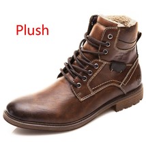 Men Boots Leather Spring Autumn Vintage Style Ankle Boot Lace Up Footwear Fashio - £59.70 GBP