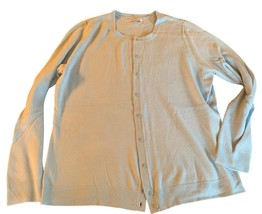 Womens Light Blue Cotton Cardigan Sweater Size XLarge - $15.08