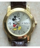 Disney Mickey Mouse Stainless Steel Watch Silver Dial Gold Case MCK622 U... - $18.30