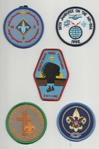 Boy Scout Patches - Reverent, Compass, Jamboree &amp; Camporee - Lot of 5 - £7.47 GBP