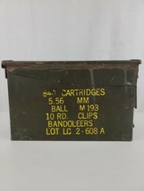 US Military Metal Ammo Can Box 840 Cartridges 5.56MM Ball M193 10 Rd Clips  - £29.59 GBP