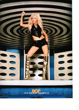 Christina Aguilera teen magazine pinup clipping gold boots black shorts ... - $3.50