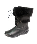 PEERAGE Carly Women Wide Width Leather Lace with Zip Mid Calf Boots - $129.95