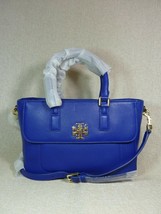 NWT Tory Burch Macaw Blue Pebbled Leather Mercer Mini Satchel $450 - £314.75 GBP