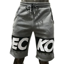 NWT ECKO UNLTD. MSRP $48.99 MEN&#39;S GRAY BLACK ADJUSTABLE PULL ON SHORTS S... - $17.84