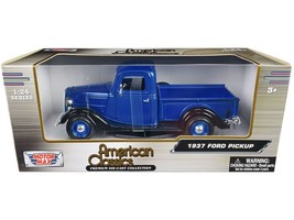 1937 Ford Pickup Truck Blue Metallic and Black &quot;American Classics&quot; 1/24 Diecast - £31.99 GBP