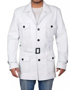 Leather Blazer Men&#39;s Coat Jacket Real Lambskin Soft Two Button Men Xl Wh... - $232.80 CAD