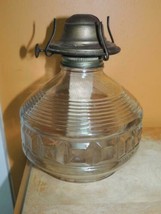 Victorian Oil wall Lamp beehive blocks glass eagle w/o Bracket Kerosene ... - $24.74