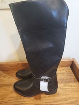 St Johns Bay Women&#39;s Black  Douglas Knee High Block Heel Riding Boots Size5M NWT - £9.80 GBP
