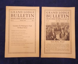 2 1955 Grand Lodge of Iowa Masonic Trestleboards - J. Edgar Hoover Washington DC - £20.45 GBP