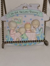 PRECIOUS MOMENTS Wall Plaque &quot;We Ask The Lords Blessing&quot;166588A - £8.83 GBP