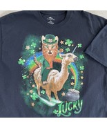 St Patrick’s Day Cat Llama Unicorn Short Sleeve Funny Tshirt XL - $265.37 MXN
