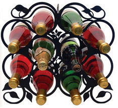 10 Bottle Powder-coated Metal Wine Rack Proudly Made in USA - £66.76 GBP